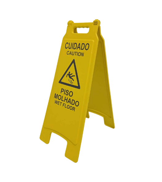 Placa sinalizadora Piso Molhado Cleaner