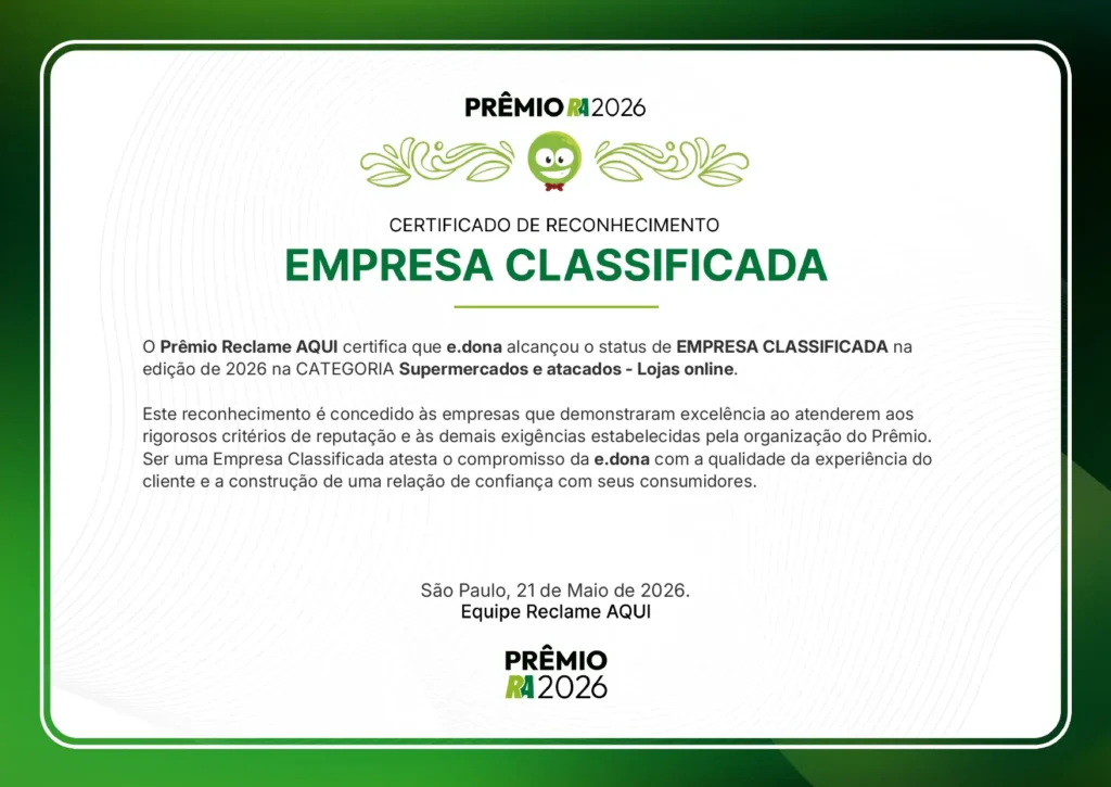 Edona Reclame Aqui: entenda por que esse reconhecimento reforça a confiança certificado da premiação da e.dona reclame aqui